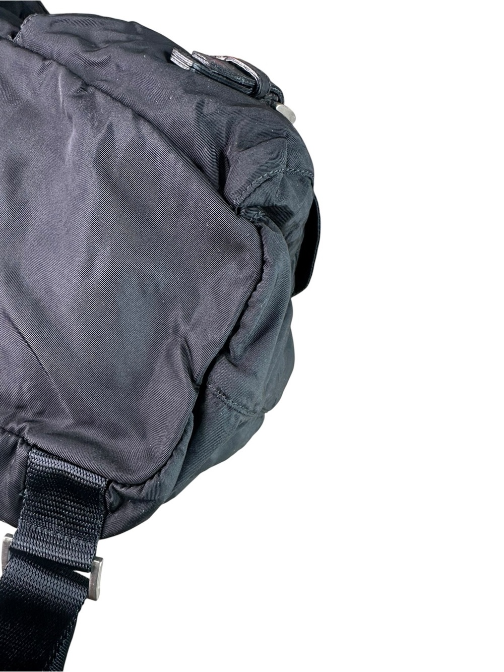 Prada Black Nylon Flap Backpack with Front Pockets - Picture 5 of 12
